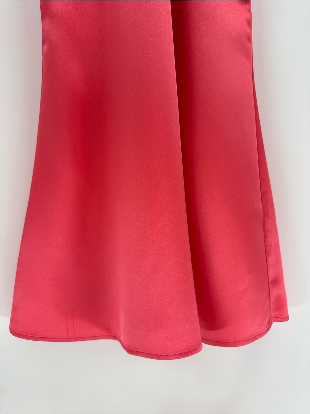 Never Fully Dressed Pink and Orange Satin Lace Slip Dress Size 6 - Picture 5 of 14